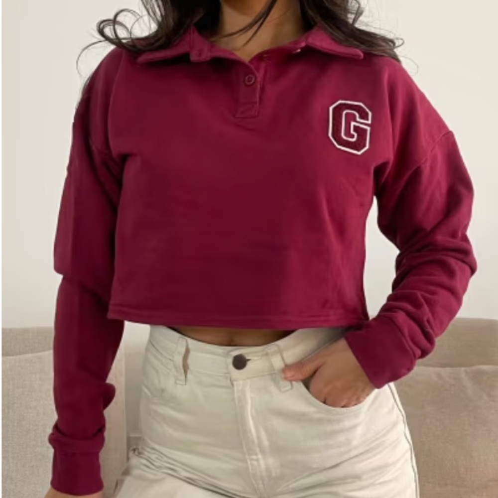 Varsity Cropped Polo Girl Crush Gang Small